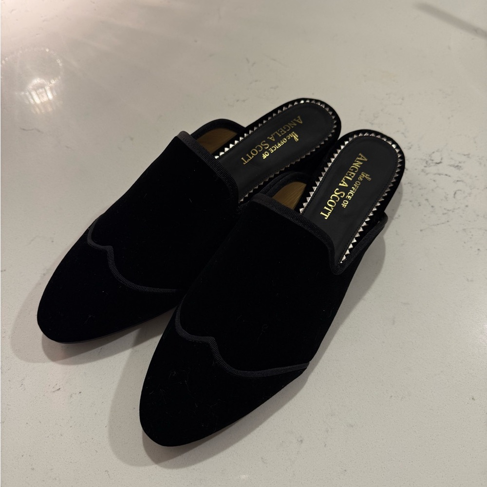 Black Velvet Mules by Andrea Scott